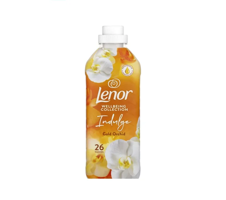 نرم کننده لباس لنور Lenor با رایحه ارکیده طلایی حجم 858 میلی لیتر