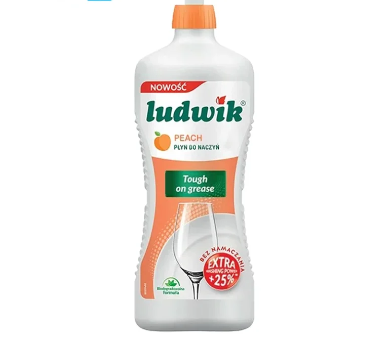 مایع ظرفشویی لودویک Ludwik رایحه هلو حجم 900 میلیلیتر