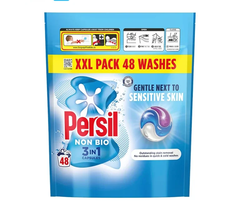 قرص ماشین لباسشویی پرسیل Persil مدل Non Bio مخصوص پوستهای حساس بسته 48 عددی