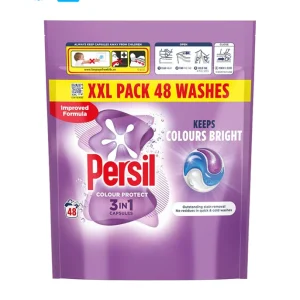 قرص ماشین لباسشویی پرسیل Persil مدل Colour Protect مناسب لباس‌های رنگی بسته 48 عددی