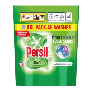 قرص ماشین لباسشویی پرسیل Persil مدل Bio مخصوص لکه‌های سخت بسته 48 عددی