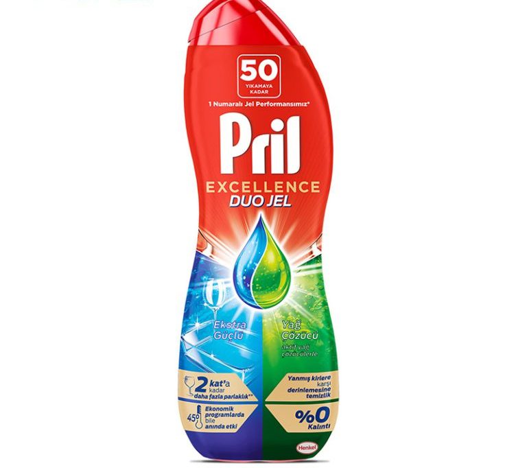 ژل ماشین ظرفشویی دو فاز پریل Pril سری Excellence مدل Yağ Çözücü حجم 900 میلیلیتر