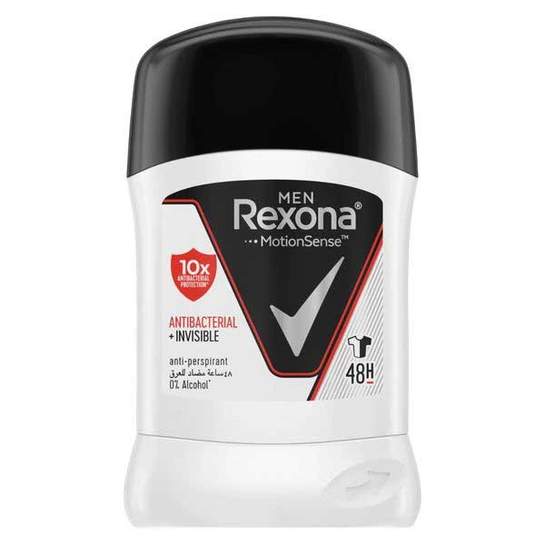 مام صابونی رکسونا Rexona مردانه مدل Antibacterial Invisible حجم 40میل