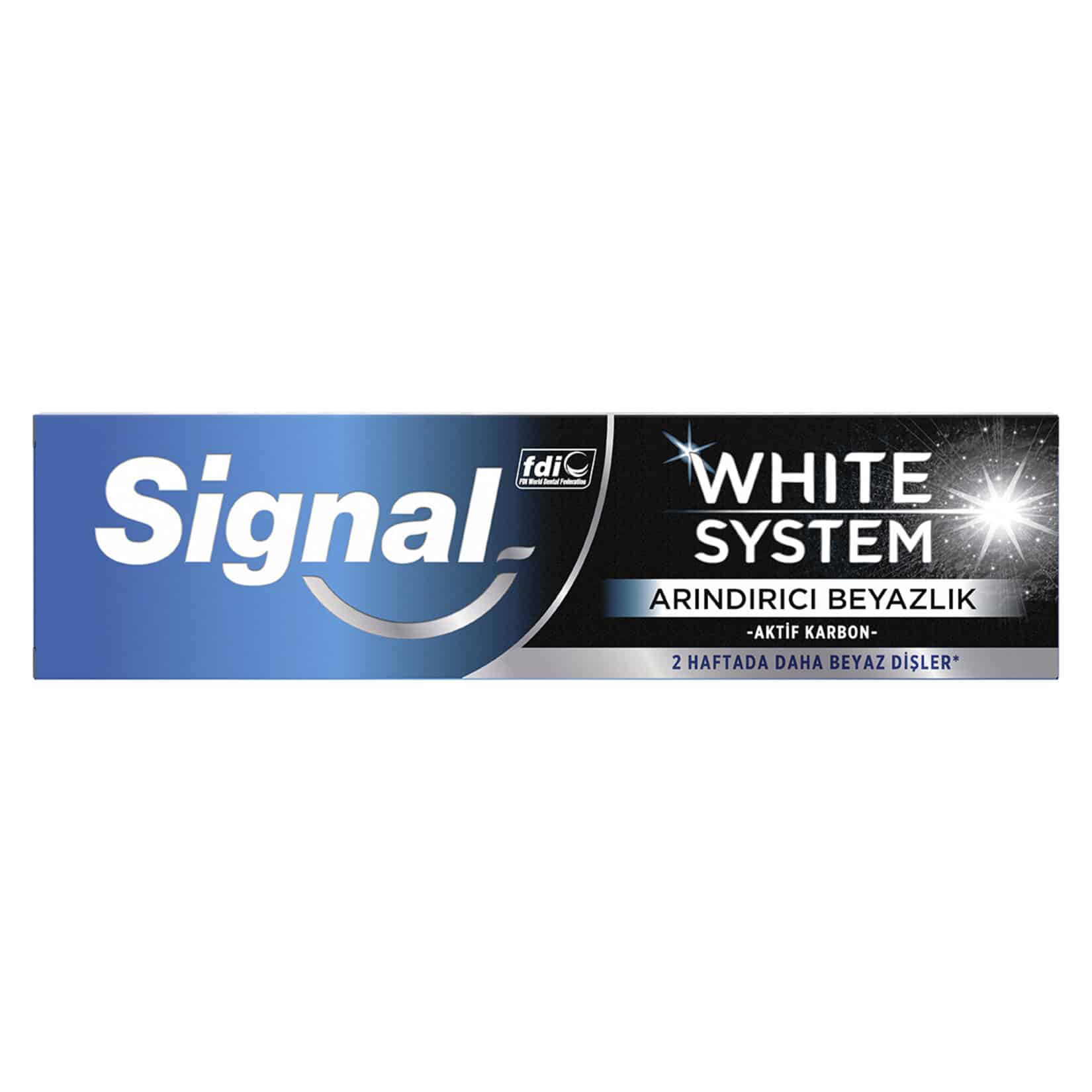 خمیر دندان سیگنال Signal مدل White System زغالی حجم 75 میل