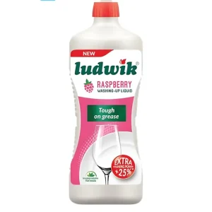 مایع ظرفشویی لودویک Ludwik رایحه تمشک حجم 900 میلی‌لیتر
