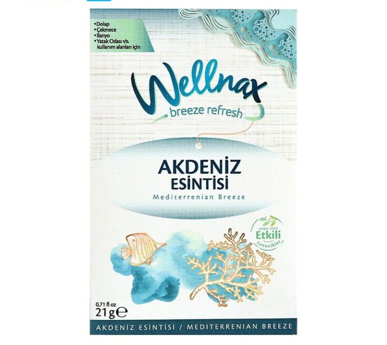 پودر خوشبو کننده ولناکس Wellnax مدل Mediterrenian Breeze بسته 21 گرمی