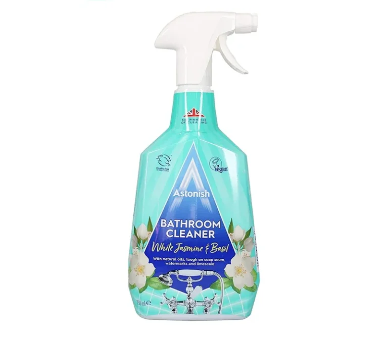 اسپری پاک کننده سرویس بهداشتی و حمام استونیش Astonish رایحه یاس و ریحان سفید حجم 750 میلی لیتر