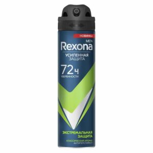 اسپری دئودورانت رکسونا Rexona مردانه 72 ساعته مدل Экстремальная защита حجم 150 میل