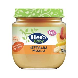 پوره آماده موز و هلو هرو بیبی 125 گرم hero baby
