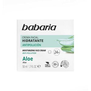 کرم آبرسان 24ساعته و ضدآلودگی باباریا Babaria حاوی عصاره آلوئه ورا 50 میل