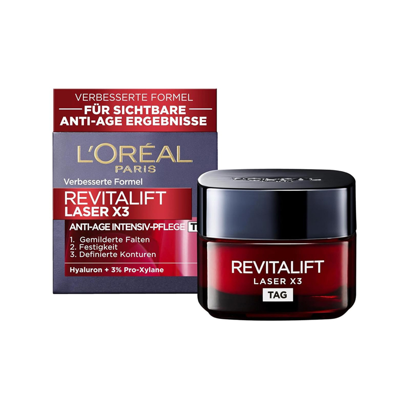 کرم شب و روز ضد چروک فوق قوی لورال Loreal مدل Revitalift Laser X3 حجم 50 میل