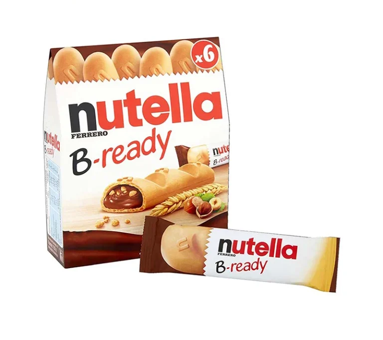 بیسکوییت شکلاتی نوتلا nutella مدل B-ready با طعم فندق بسته 6 عددی