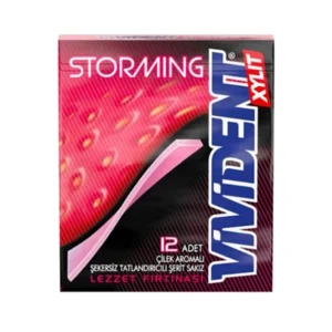 آدامس ویویدنت Vivident با طعم توت فرنگی بسته 12 عددی