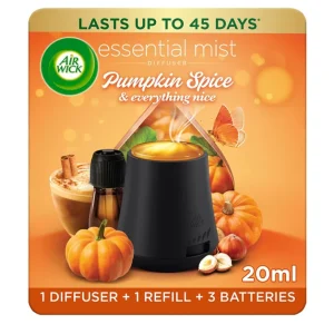 خوشبوکننده هوا ایر ویک Air Wick با پخش مه معطر طبیعی رایحه فندوق و کدو تنبل به همراه یدک