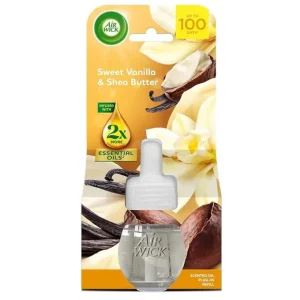 یدک خوشبوکننده هوای ایر ویک Air Wic رایحه وانیل شیرین و شی باتر حجم 19 میلی‌لیتر