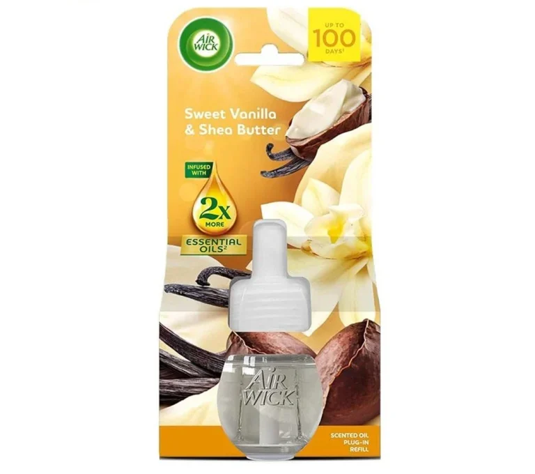 یدک خوشبوکننده هوای ایر ویک Air Wic رایحه وانیل شیرین و شی باتر حجم 19 میلیلیتر