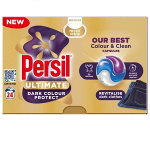 قرص ماشین لباسشویی پرسیل Persil مدل Ultimate Dark محافظ لباس های تیره بسته 24 عددی