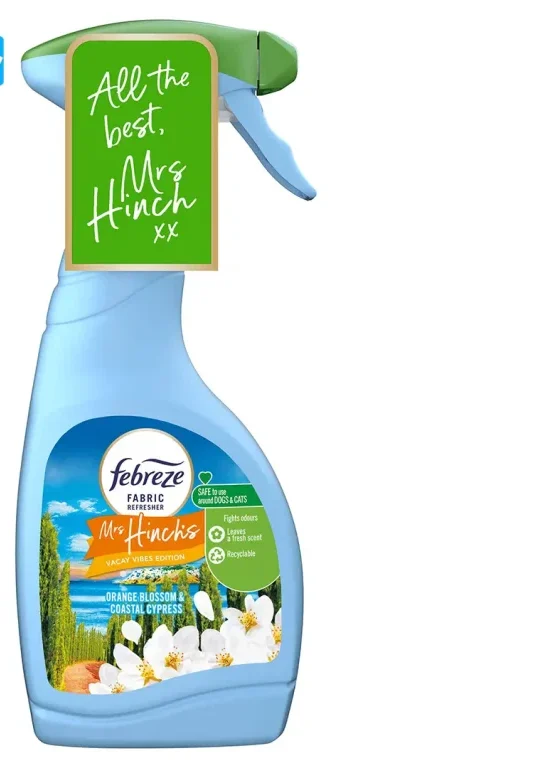 اسپری خوشبو کننده مبل و ملحفه فبرز febreze رایحه شکوفه پرتقال و سرو ساحلی حجم 500 میلی لیتر