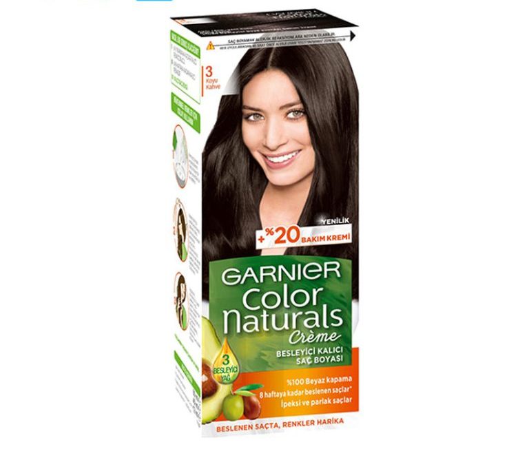 رنگ مو گارنیر Garnier شماره 3 رنگ قهوهای تیره