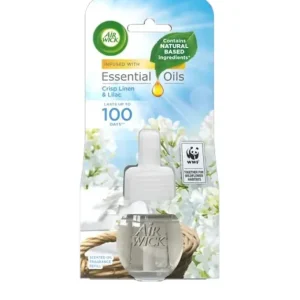 یدک خوشبوکننده هوا ایر ویک Air Wick رایحه کتان و یاس حجم 19 میلی‌لیتر