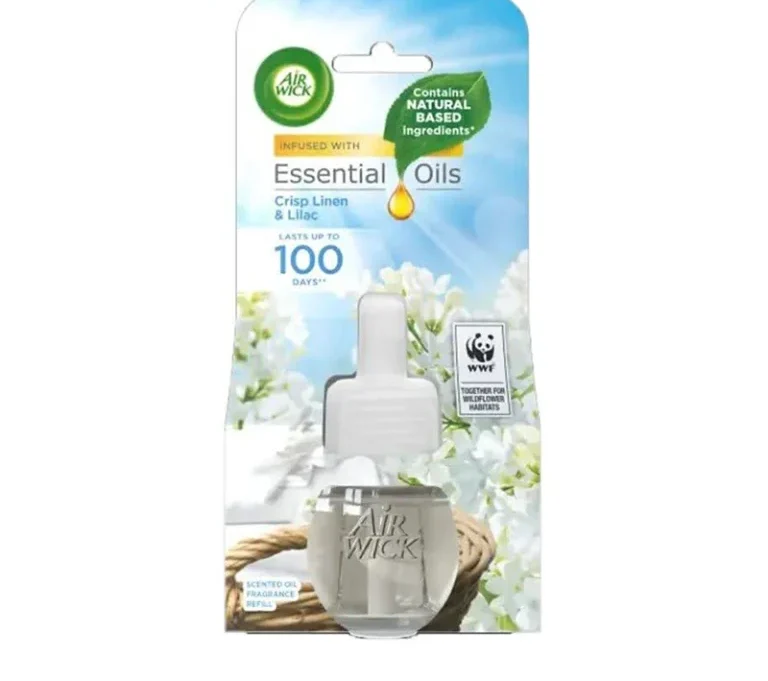 یدک خوشبوکننده هوا ایر ویک Air Wick رایحه کتان و یاس حجم 19 میلیلیتر