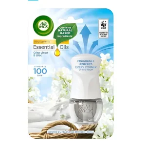 دستگاه خوشبوکننده هوای برقی ایر ویک Air Wick با رایحه کتان و یاس بنفش