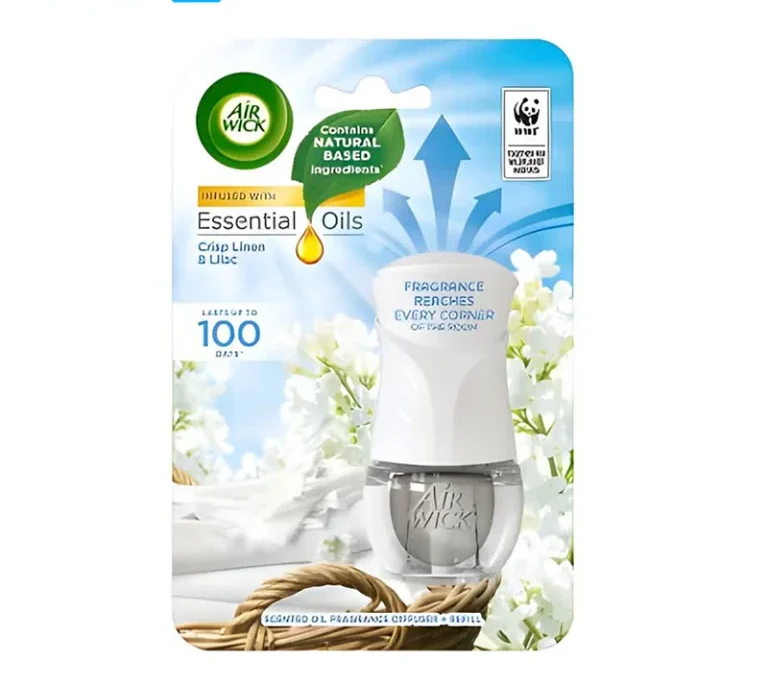 دستگاه خوشبوکننده هوای برقی ایر ویک Air Wick با رایحه کتان و یاس بنفش