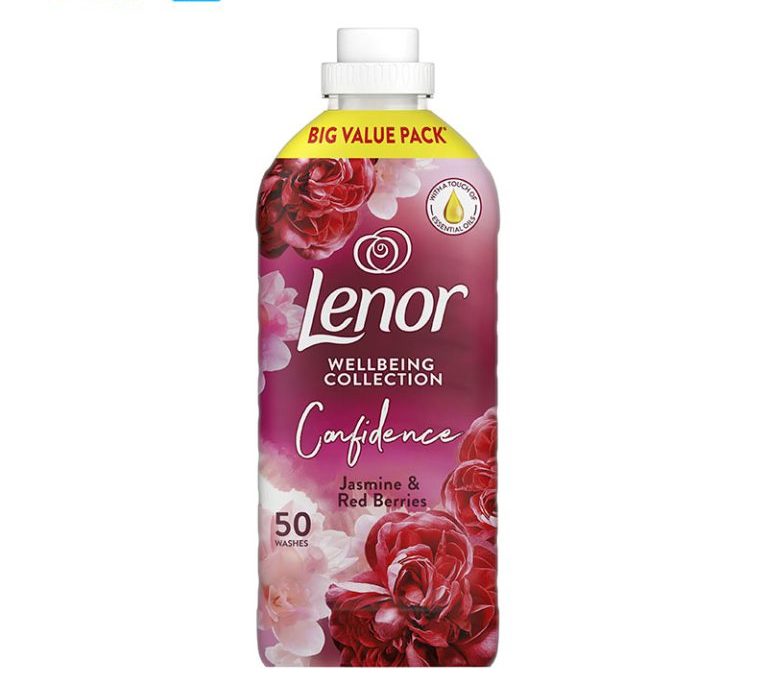 نرم کننده لباس لنور Lenor با رایحه یاسمن یاقوتی حجم 1750 میلی لیتر
