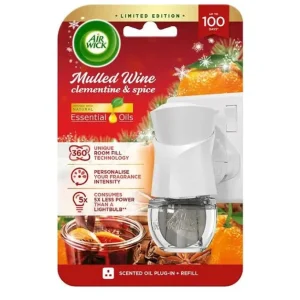 دستگاه خوشبوکننده هوای برقی ایر ویک Air Wick رایحه شراب گرم، کلمتاین و ادویه