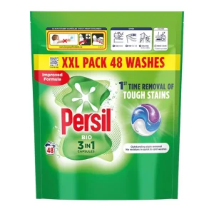 قرص ماشین لباسشویی پرسیل Persil مدل Bio مخصوص لکه‌های سخت بسته 48 عددی