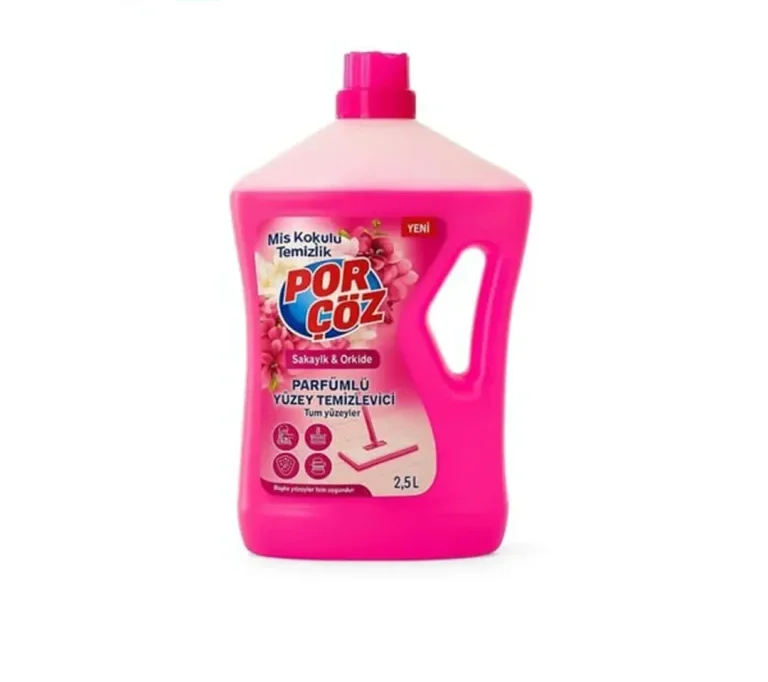 مایع پاک کننده سطوح پورچوز Porcoz رایحه گل شقایق و ارکیده حجم 2500 میلی لیتر