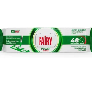 دستمال مرطوب مخصوص تی فیری Fairy رایحه صابون سفید بسته 50 عددی