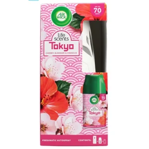 دستگاه خودکار خوشبوکننده هوا ایرویک Air Wick رایحه شکوفه گیلاس و گل ختمی