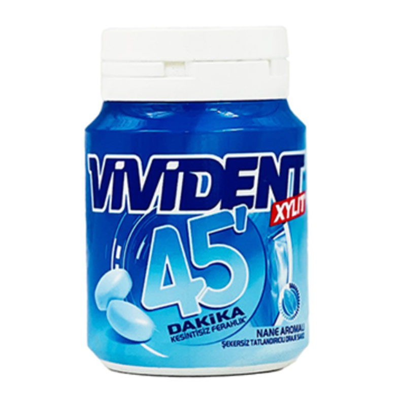 آدامس ویویدنت 45 دقیقه بدون قند و حاوی زایلیتول با طعم نعنا 67 گرم