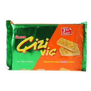 بیسکویت کراکر پنیری اولکر بسته سه تایی 246 گرم