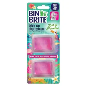 bin brite stick on lost in paradise خوشبوکننده سطل زباله بریتانیایی بن بریت رایحه گمشده در بهشت بسته 2 عددی