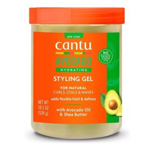 ژل مو حالت دهنده و آبرسان موهای فر کنتو Cantu حاوی روغن آووکادو وزن 524 گرم