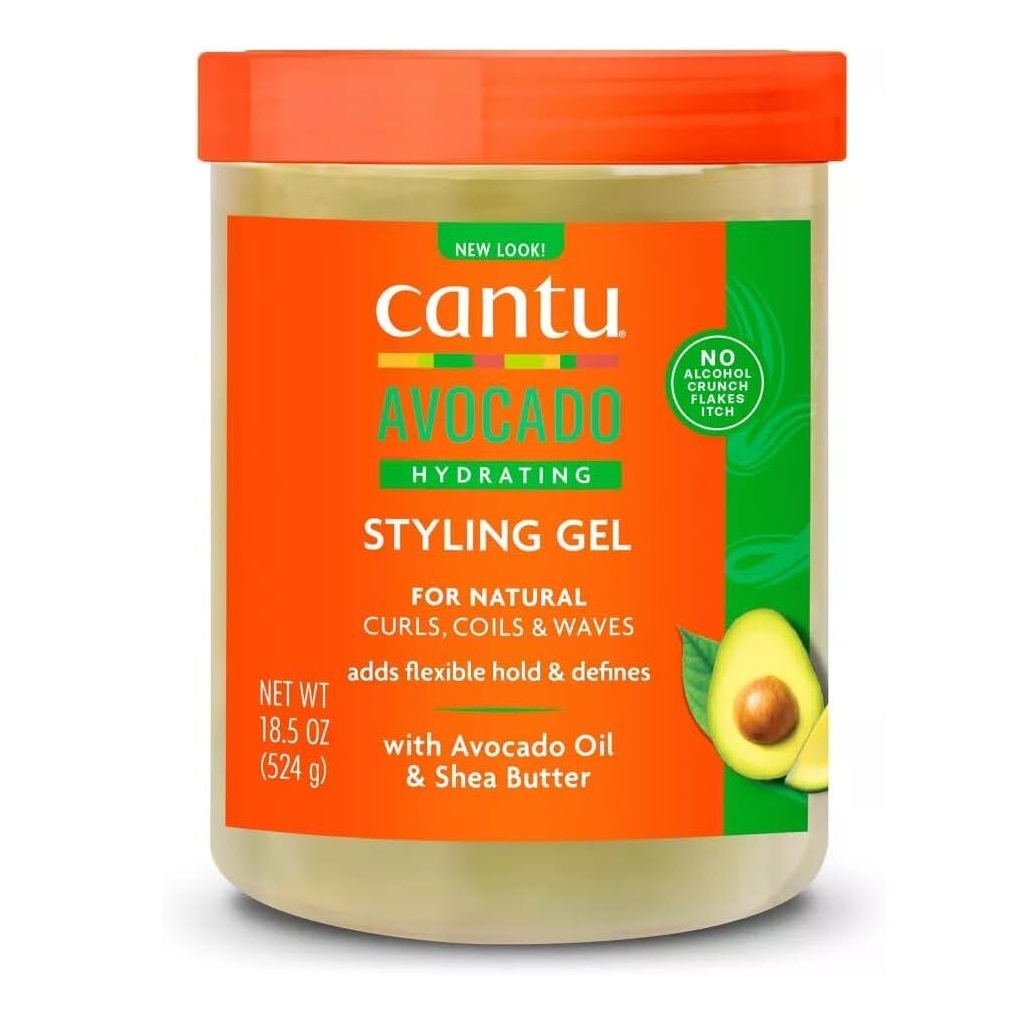 ژل مو حالت دهنده و آبرسان موهای فر کنتو Cantu حاوی روغن آووکادو وزن 524 گرم