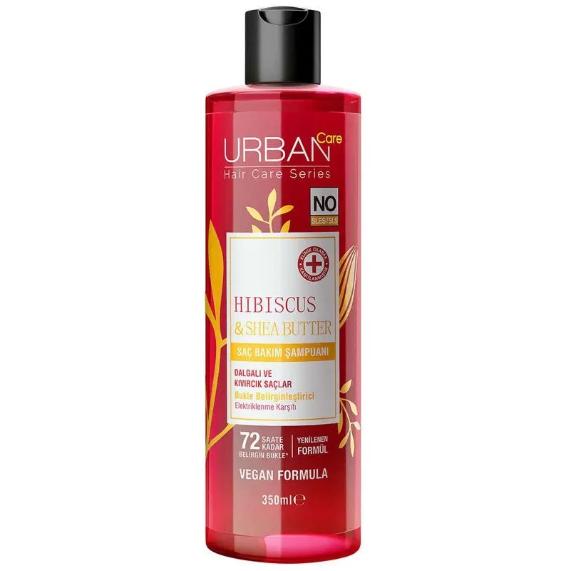 شامپو موهای فر اوربن کر Urban Care عصاره گل ختمی و شی باتر حجم 350 میل