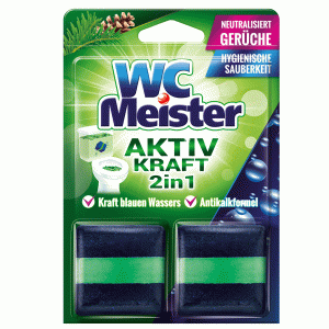 قرص توالت فرنگی وک مستر wc meister بسته 2 عددی آلمانی با رایحه کاج