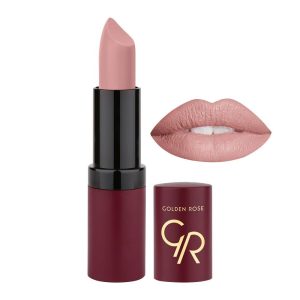 رژ لب جامد مات و مخملی گلدن رز Golden Rose مدل GR Velvet Matte Lipstick شماره 3