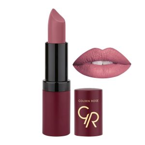 رژ لب جامد مات و مخملی گلدن رز Golden Rose مدل GR Velvet Matte Lipstick شماره 14