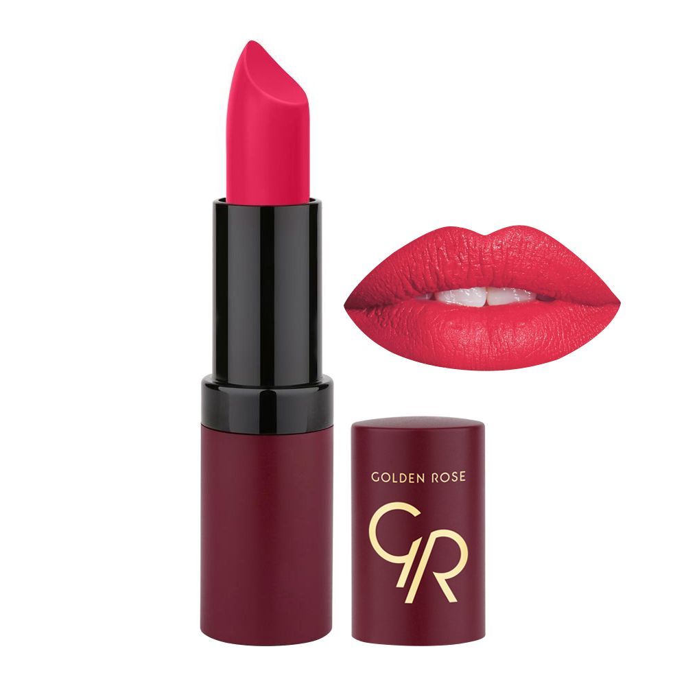 رژ لب جامد مات و مخملی گلدن رز Golden Rose مدل GR Velvet Matte Lipstick شماره 15