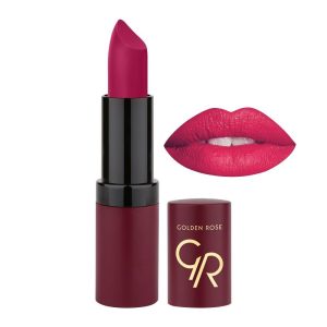 رژ لب جامد مات و مخملی گلدن رز Golden Rose مدل GR Velvet Matte Lipstick شماره 19