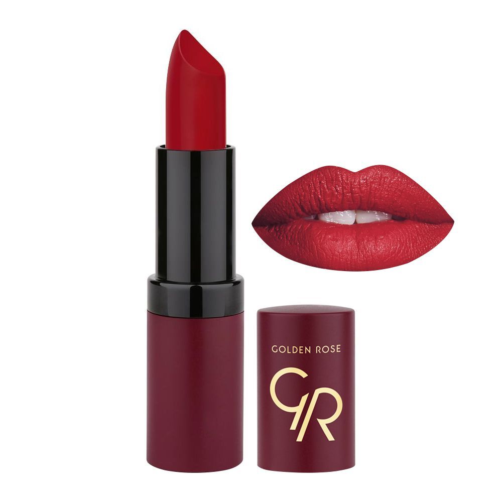 رژ لب جامد مات و مخملی گلدن رز Golden Rose مدل GR Velvet Matte Lipstick شماره 35