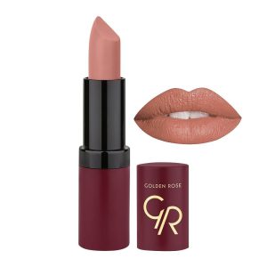 رژ لب جامد مات و مخملی گلدن رز Golden Rose مدل GR Velvet Matte Lipstick شماره 38