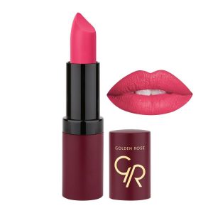 رژ لب جامد مات و مخملی گلدن رز Golden Rose مدل GR Velvet Matte Lipstick شماره 4