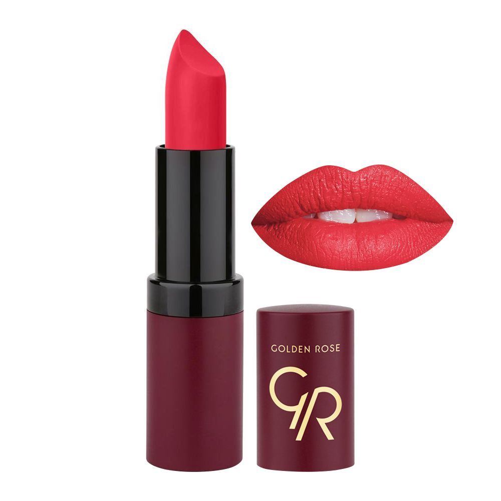 رژ لب جامد مات و مخملی گلدن رز Golden Rose مدل GR Velvet Matte Lipstick شماره 6