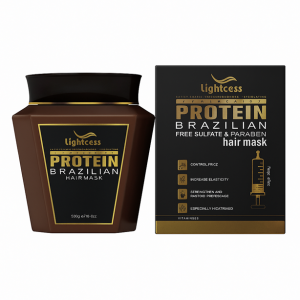 ماسک مو احیاء کننده و صاف کننده لایتنس Lightness مدل Protein Brazilian حجم 1000 میل