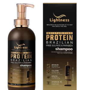 شامپو احیاء کننده و صاف کننده لایتنس Lightness مدل Protein Brazilian حجم 800 میل